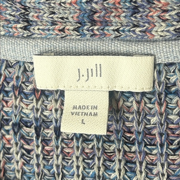 J. JILL Textured Knit V-Neck 3/4 Sleeve Sweater Size Large - Picture 6 of 15